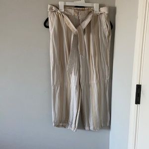 tan and white pants from american eagle